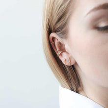 Load image into Gallery viewer, Whispering Star Hoop Earrings