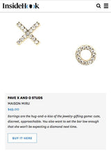 Load image into Gallery viewer, Pave X and O Studs in Sterling Silver