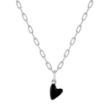 Load image into Gallery viewer, Black Heart Charm Necklace