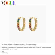 Load image into Gallery viewer, Rainbow Eternity Hoop Earrings