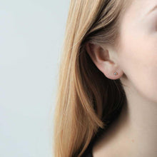Load image into Gallery viewer, Tiny Diamond Studs in 14k Gold