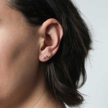 Load image into Gallery viewer, Evil Eye Studs in Sterling Silver