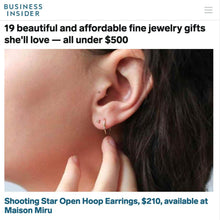 Load image into Gallery viewer, Shooting Star Open Hoop Earrings in 14k Gold