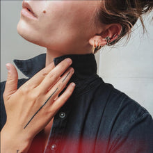 Load image into Gallery viewer, Halo Oval Hoop Earrings