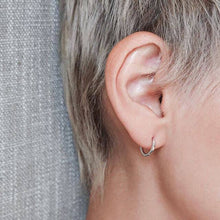 Load image into Gallery viewer, Classic Huggie Hoops in Sterling Silver
