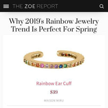 Load image into Gallery viewer, Rainbow Eternity Ear Cuff in Sterling Silver
