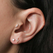 Load image into Gallery viewer, Tiny Sapphire Studs in 14k Gold
